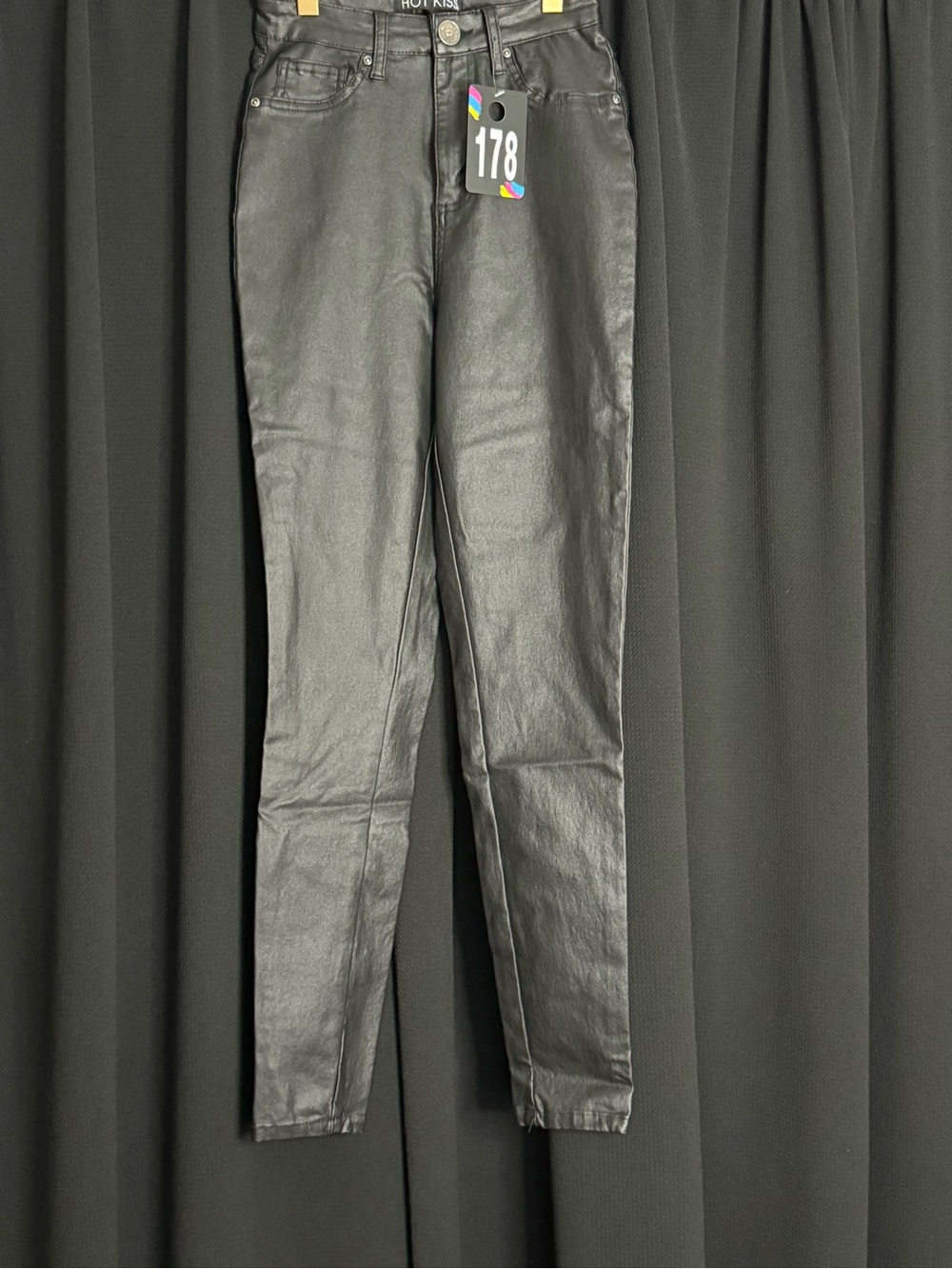 Hot Kiss Black Faux Leather Slim Pants